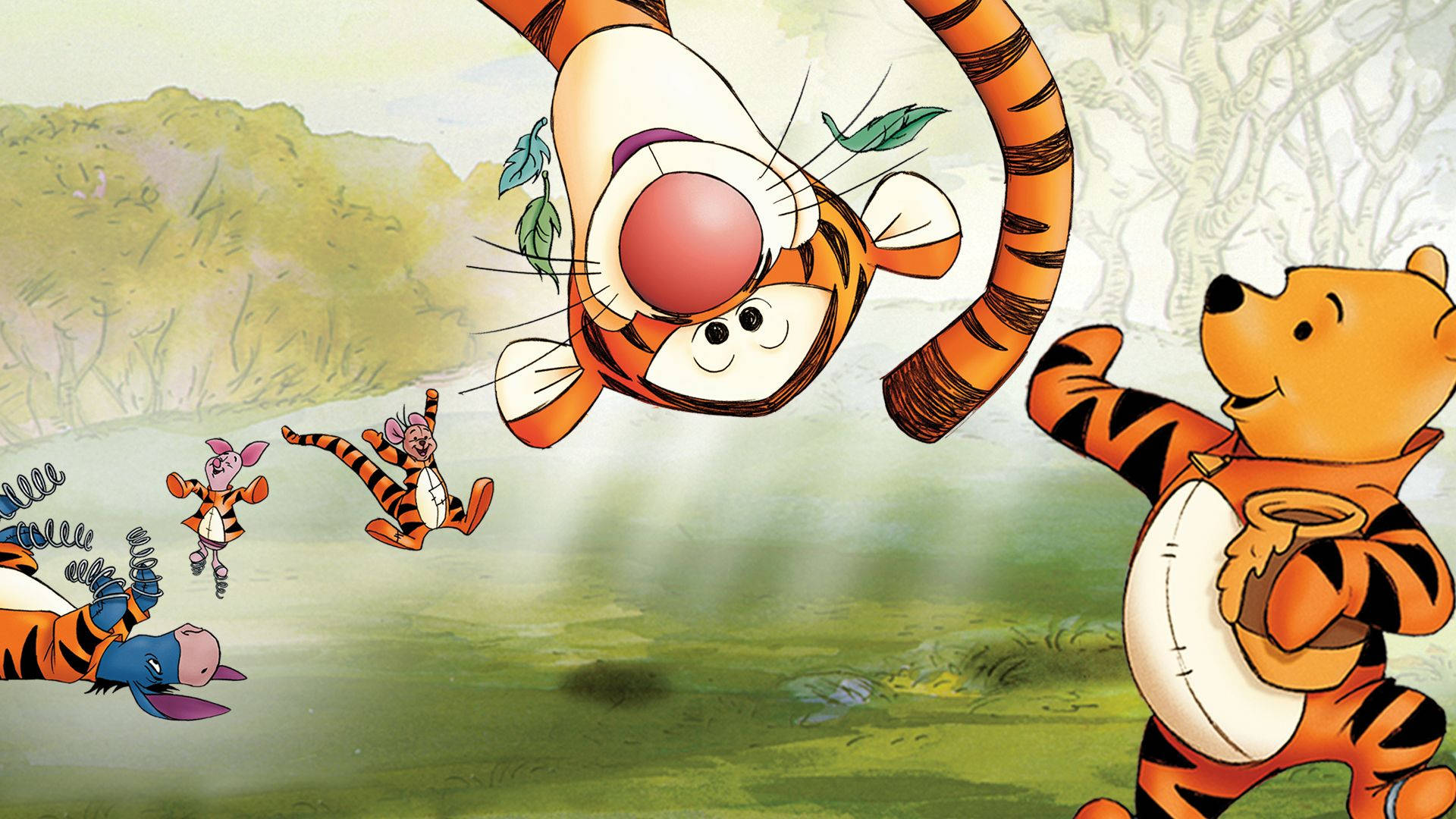 Tigger With Friends Background