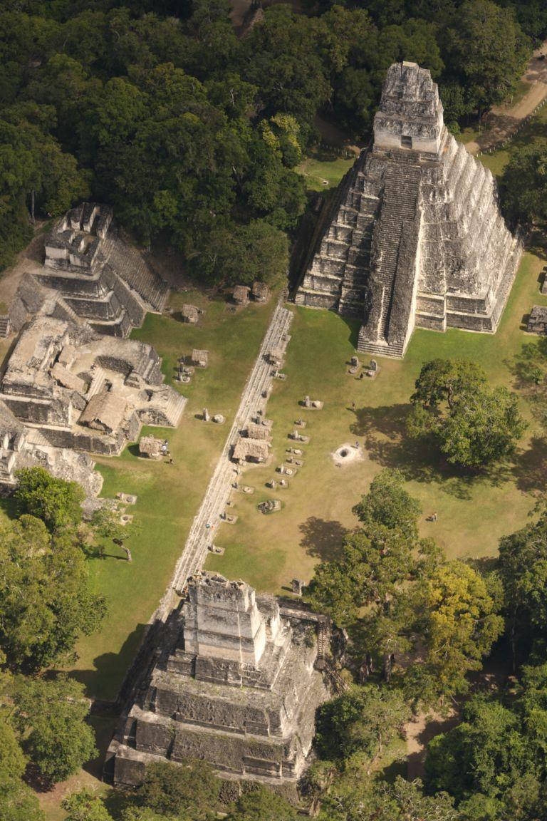 Tikal Aerial View Background