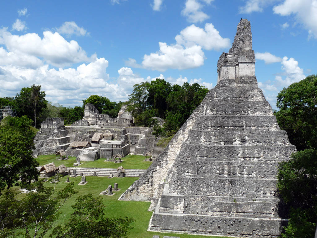 Tikal Buildings Background