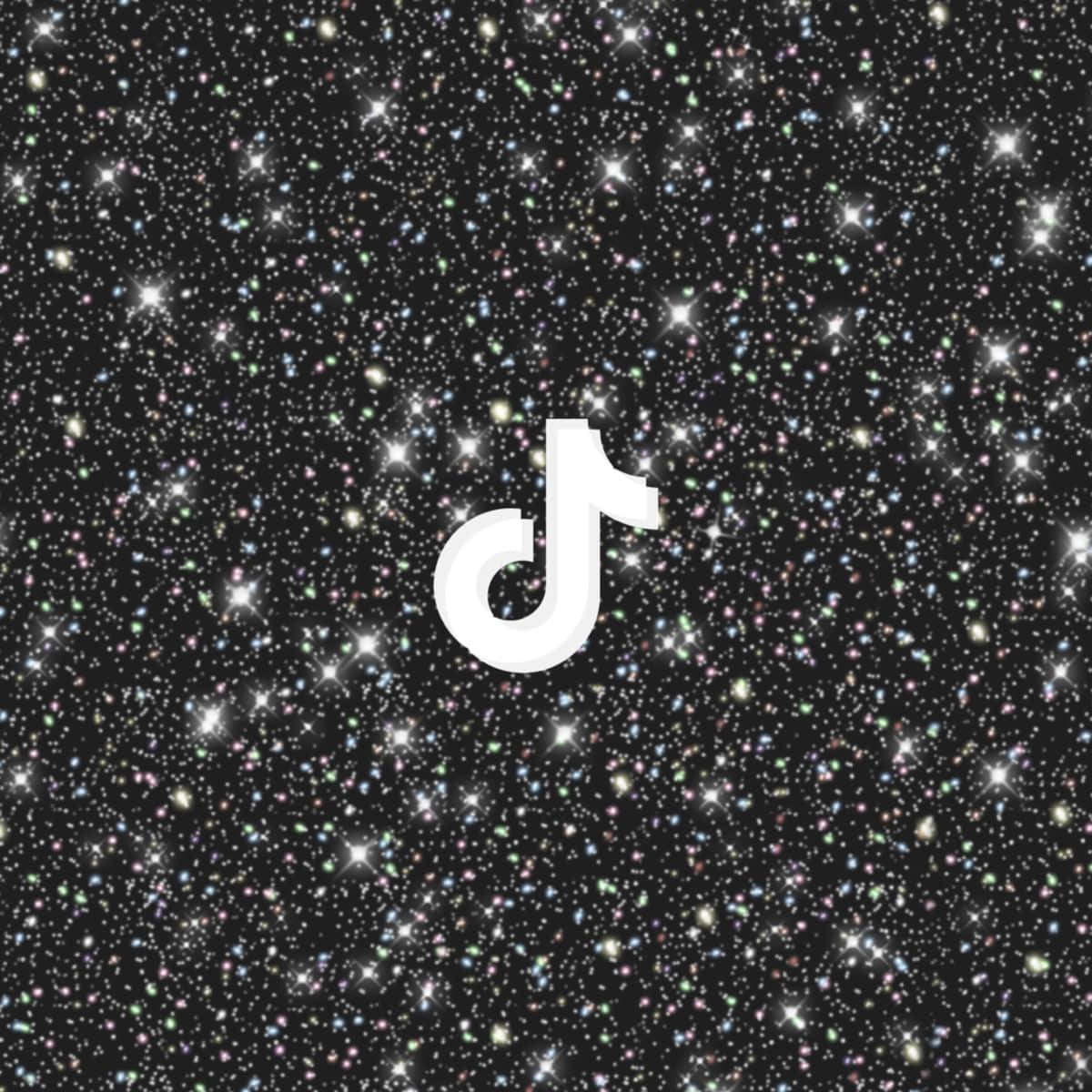 Tiktok Aesthetics Glittery Logo Background