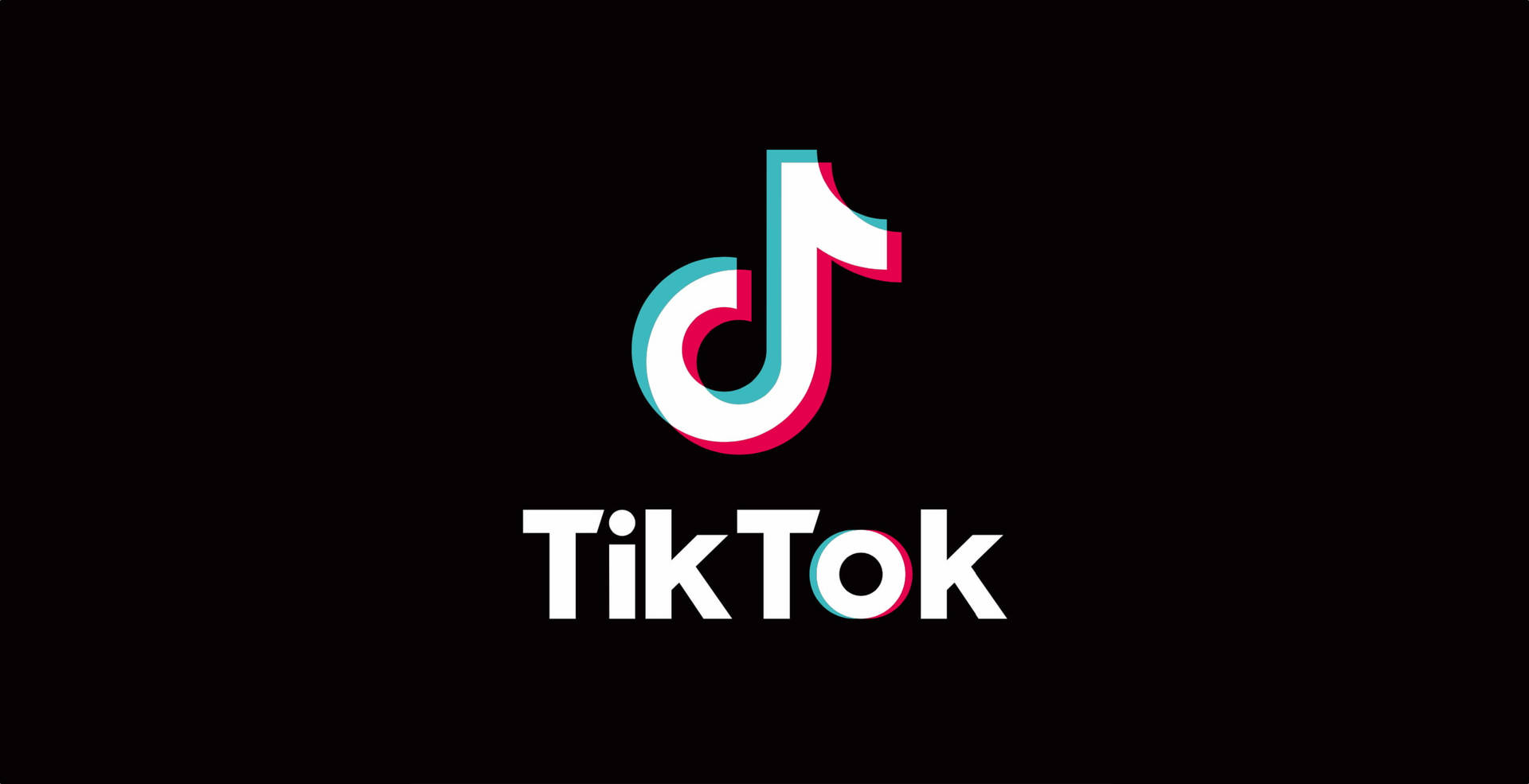 Tiktok Logo In Black Background Background