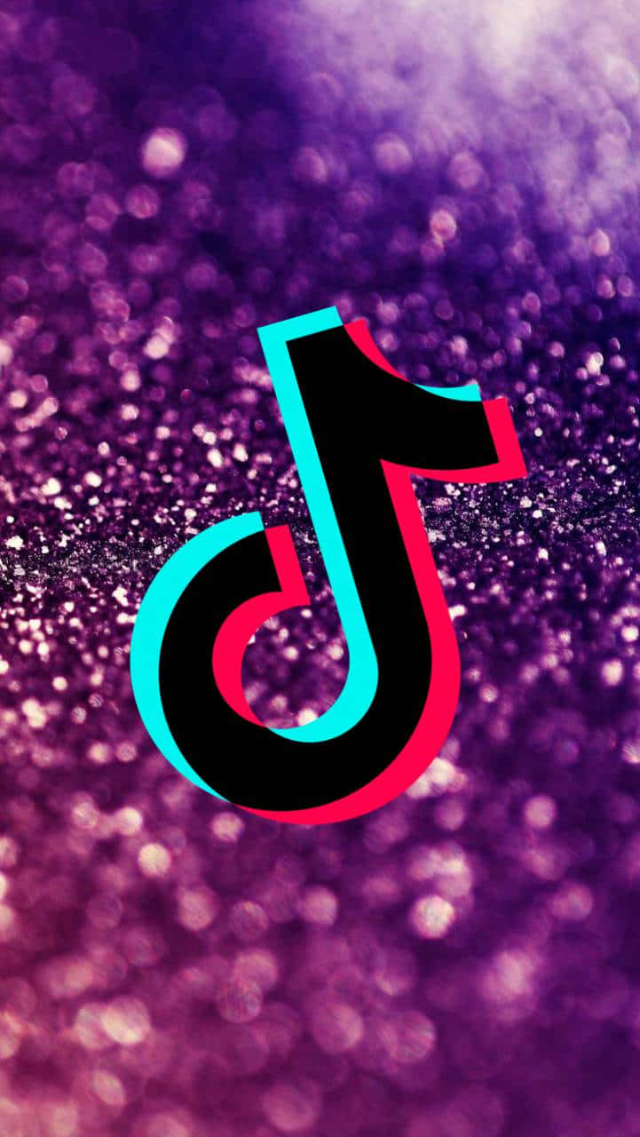 Tiktok Logo On A Purple Background Background