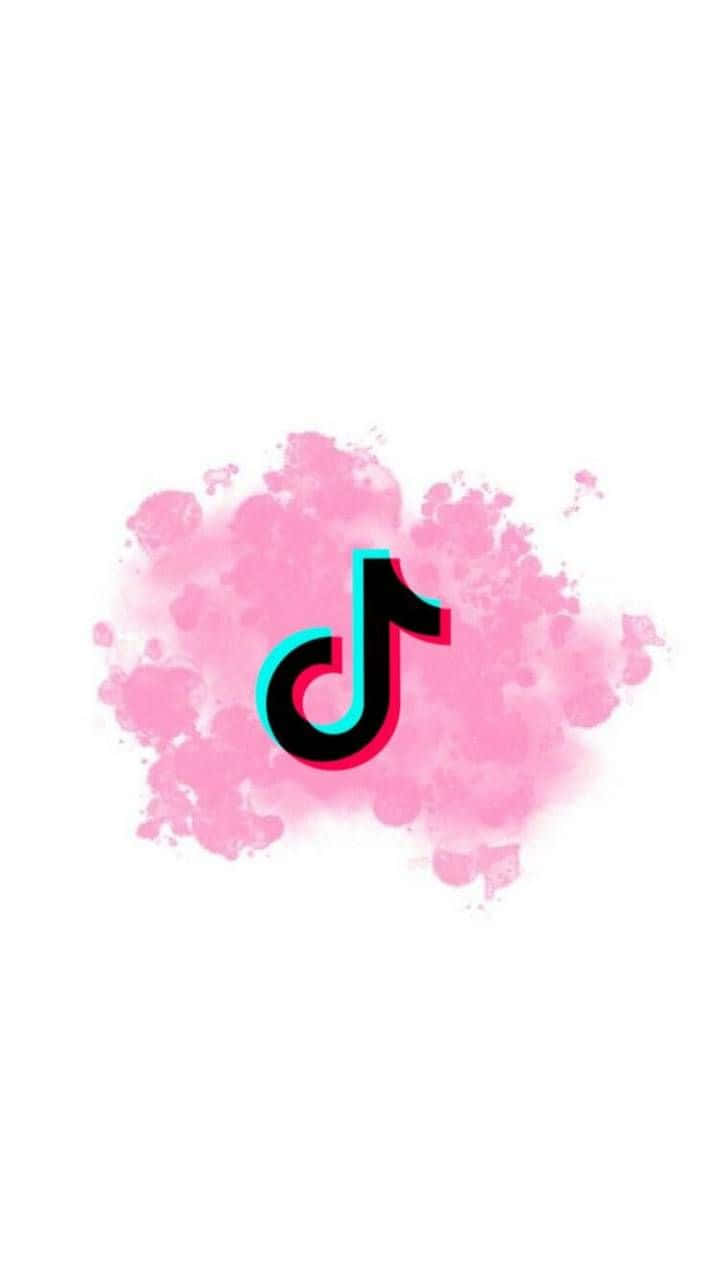 Tiktok Logo Pink Abstract Background