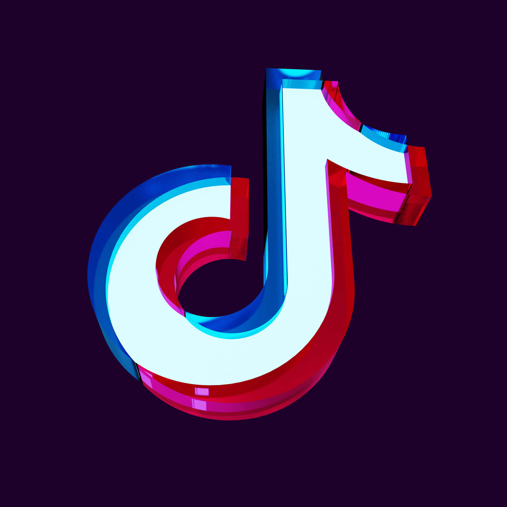 Tiktok Logo With A Colorful Background Background