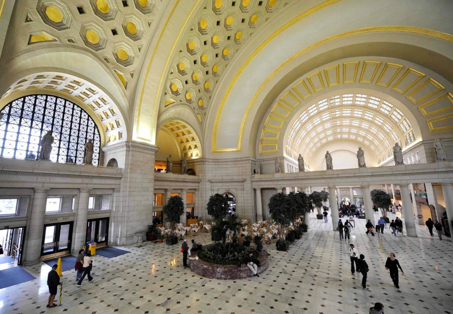 Tiled Floors Of Union Station Background