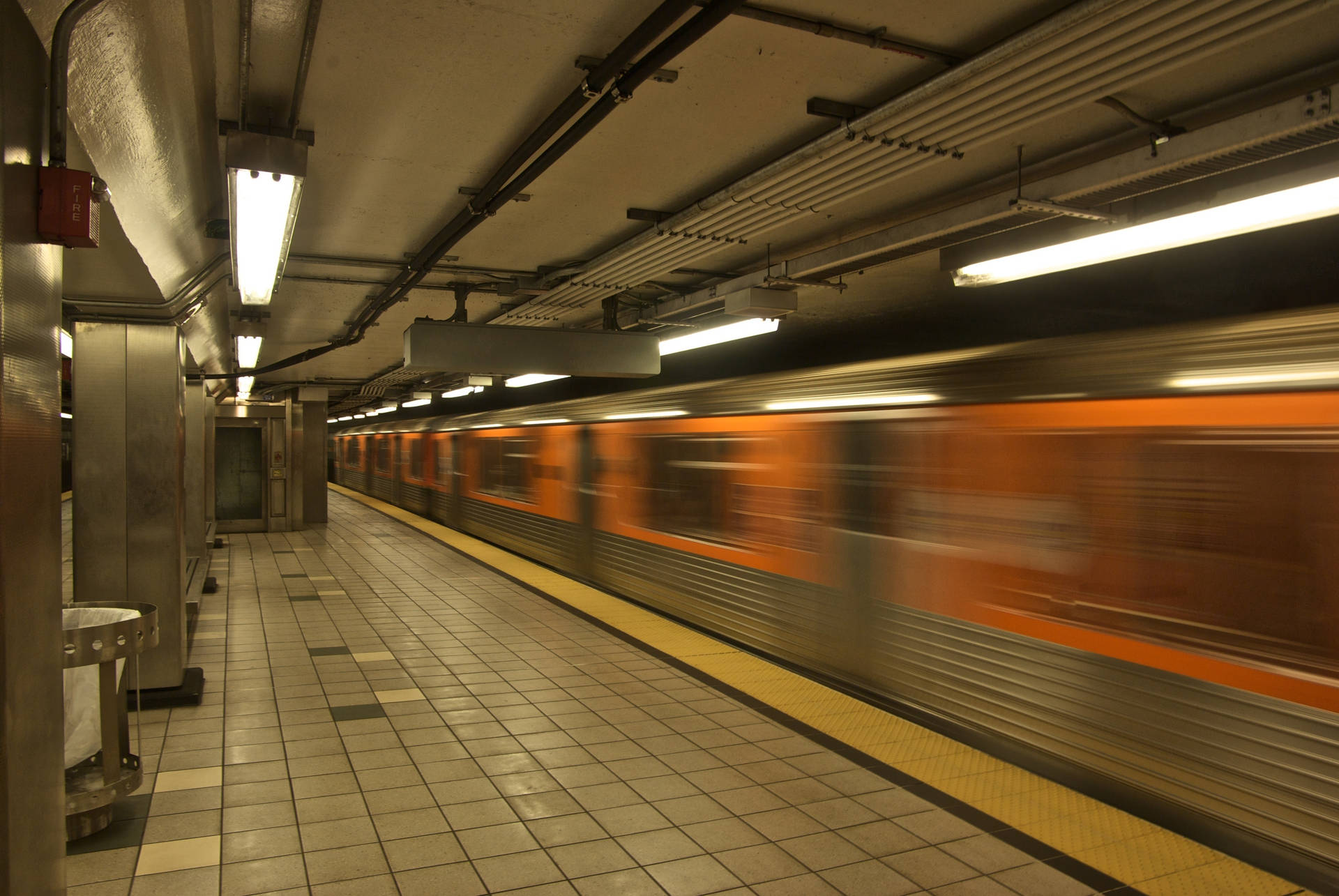 Tiled Subway Platform