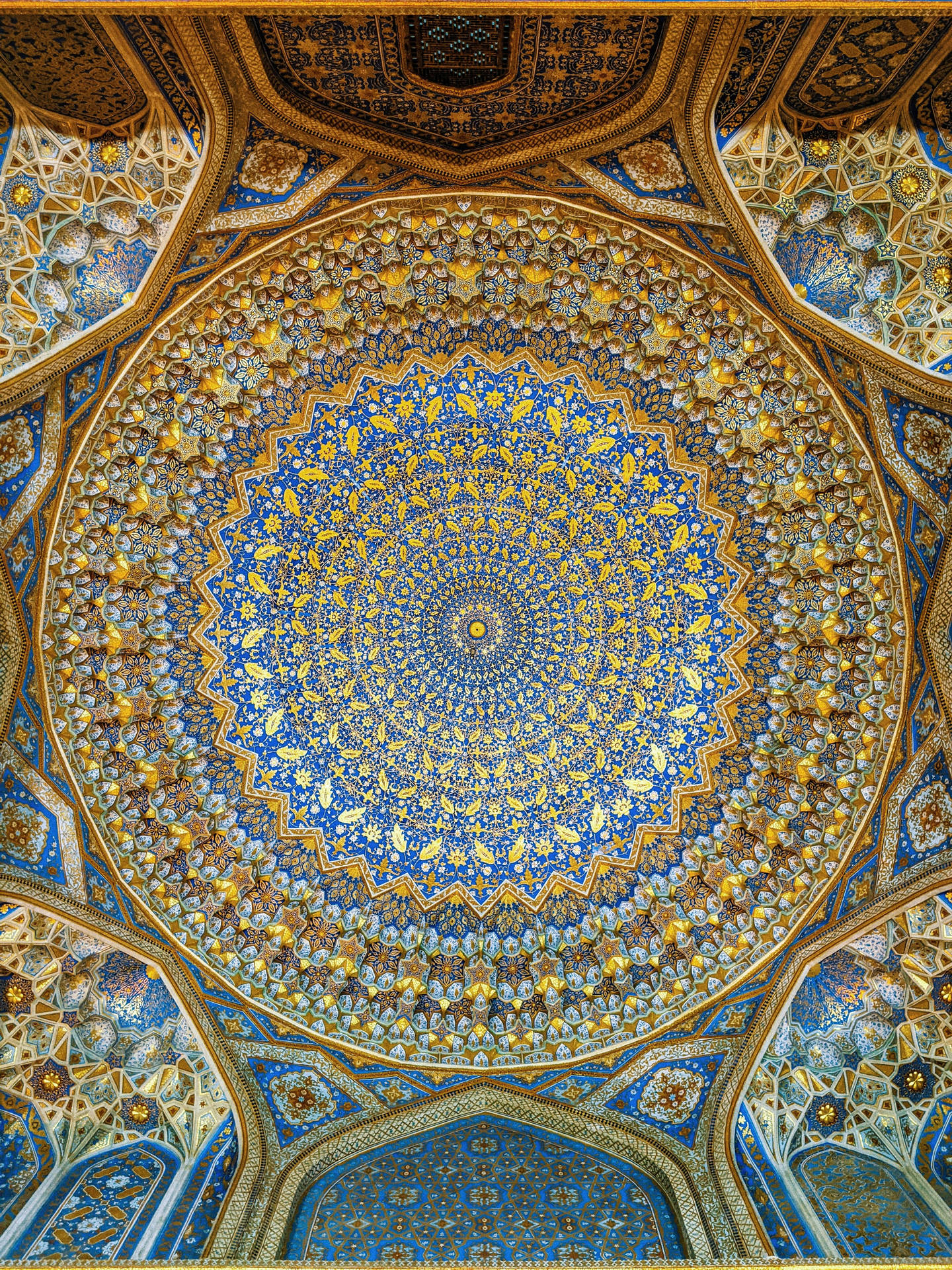 Tilla-kari Madrassah Samarkand Intricate Design Background