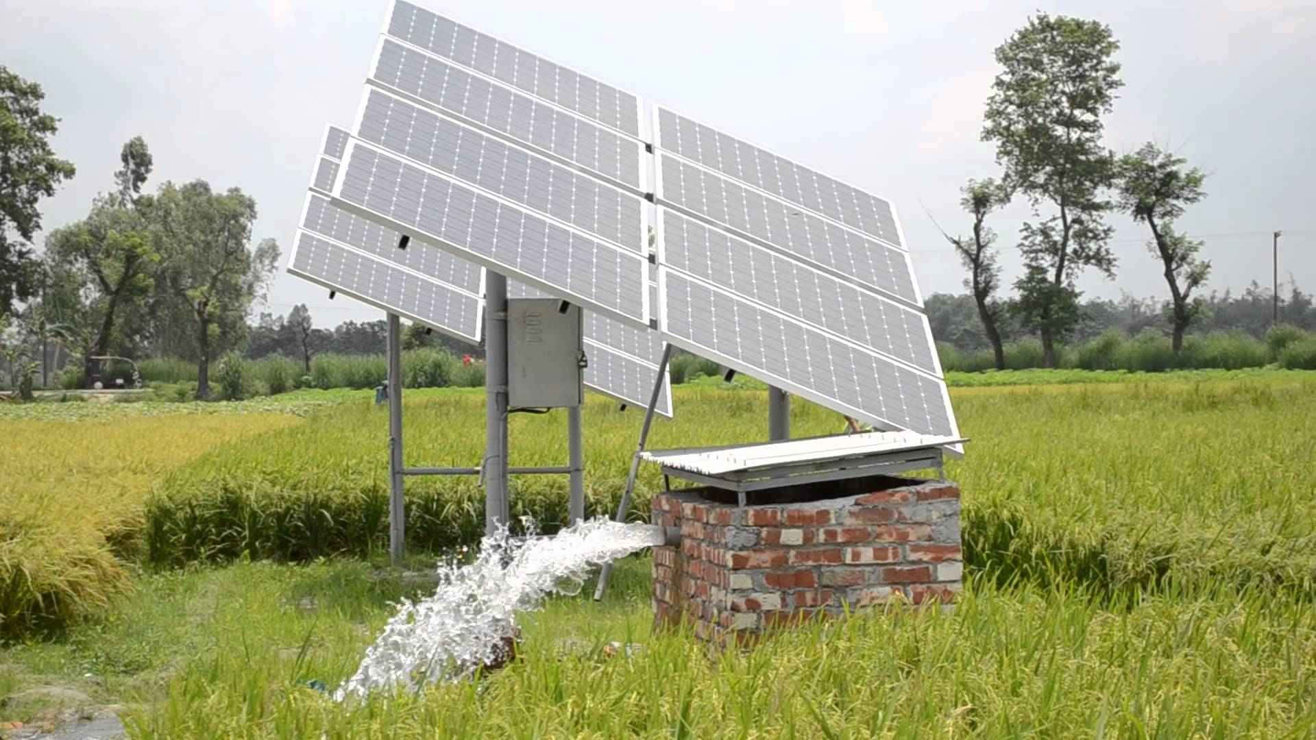 Tilted Solar Panel
