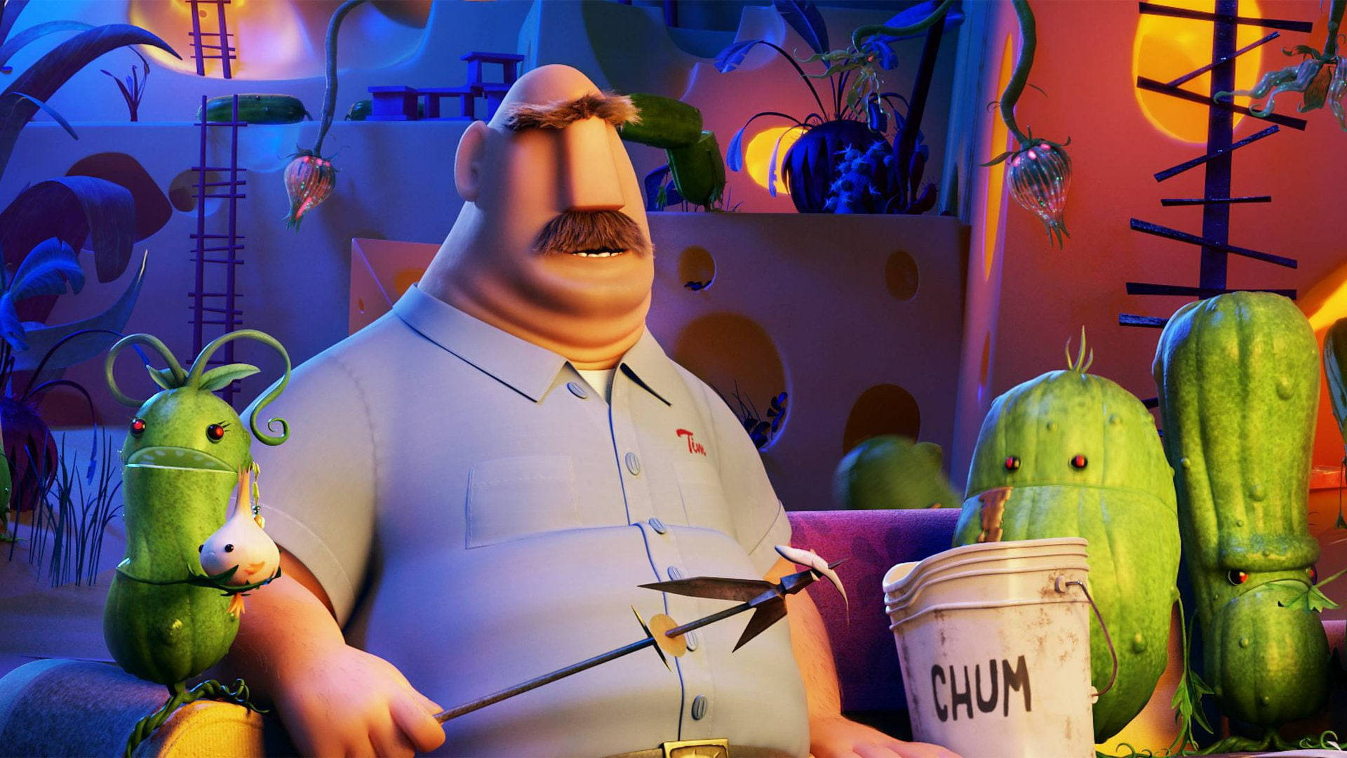 Tim And Pickles From Cloudy With A Chance Of Meatballs 2 Background