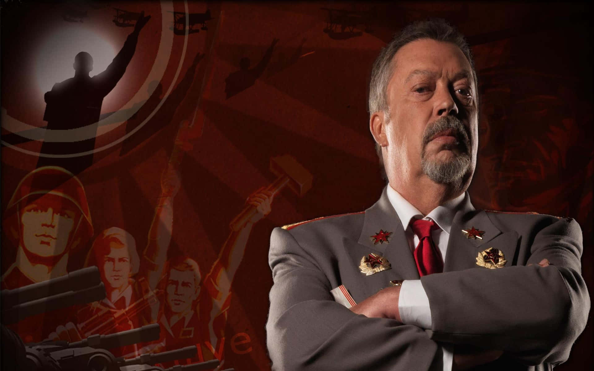 Tim Curry In A Iconic Role As A Mysterious Entertainer Background
