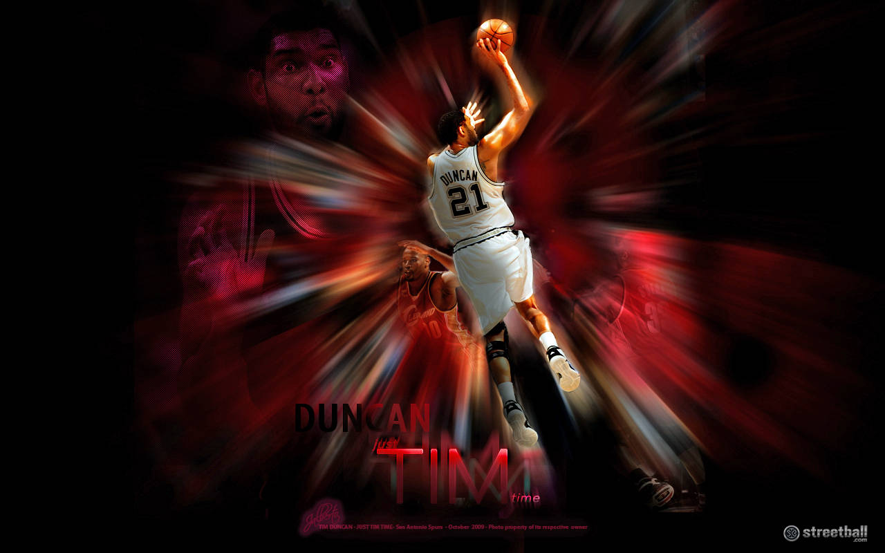 Tim Duncan Dark Red Graphics