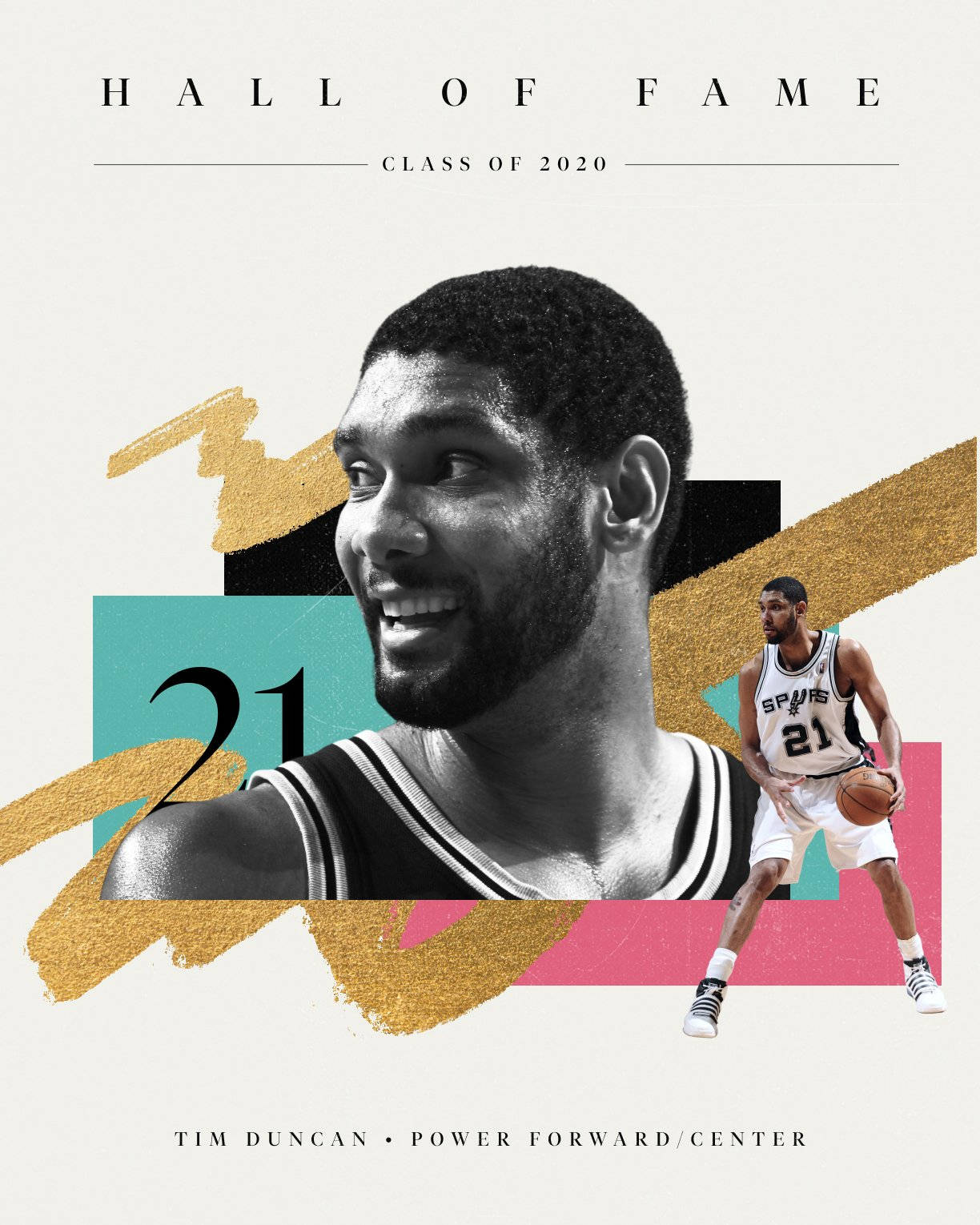 Tim Duncan Hall Of Fame Background