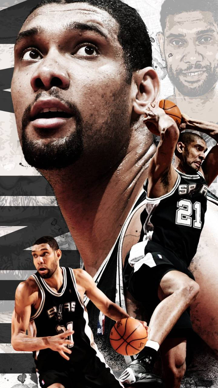 Tim Duncan Quadtych Art Background