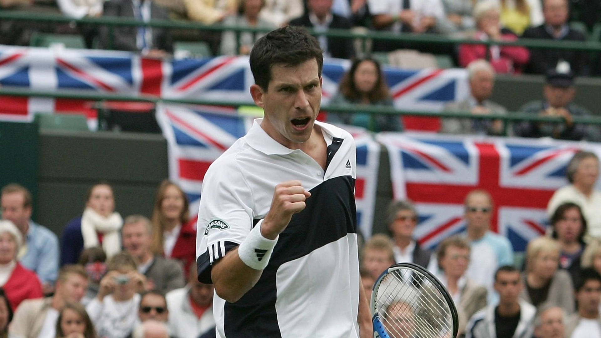 Tim Henman Celebrating