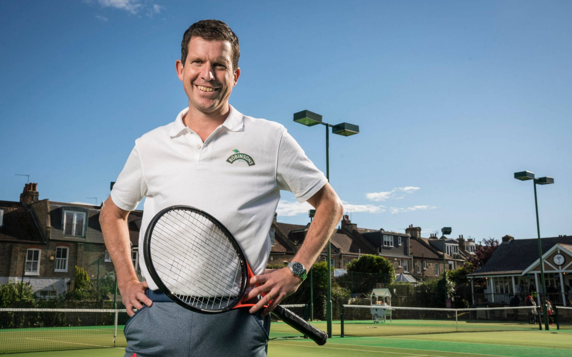 Tim Henman Posing Background