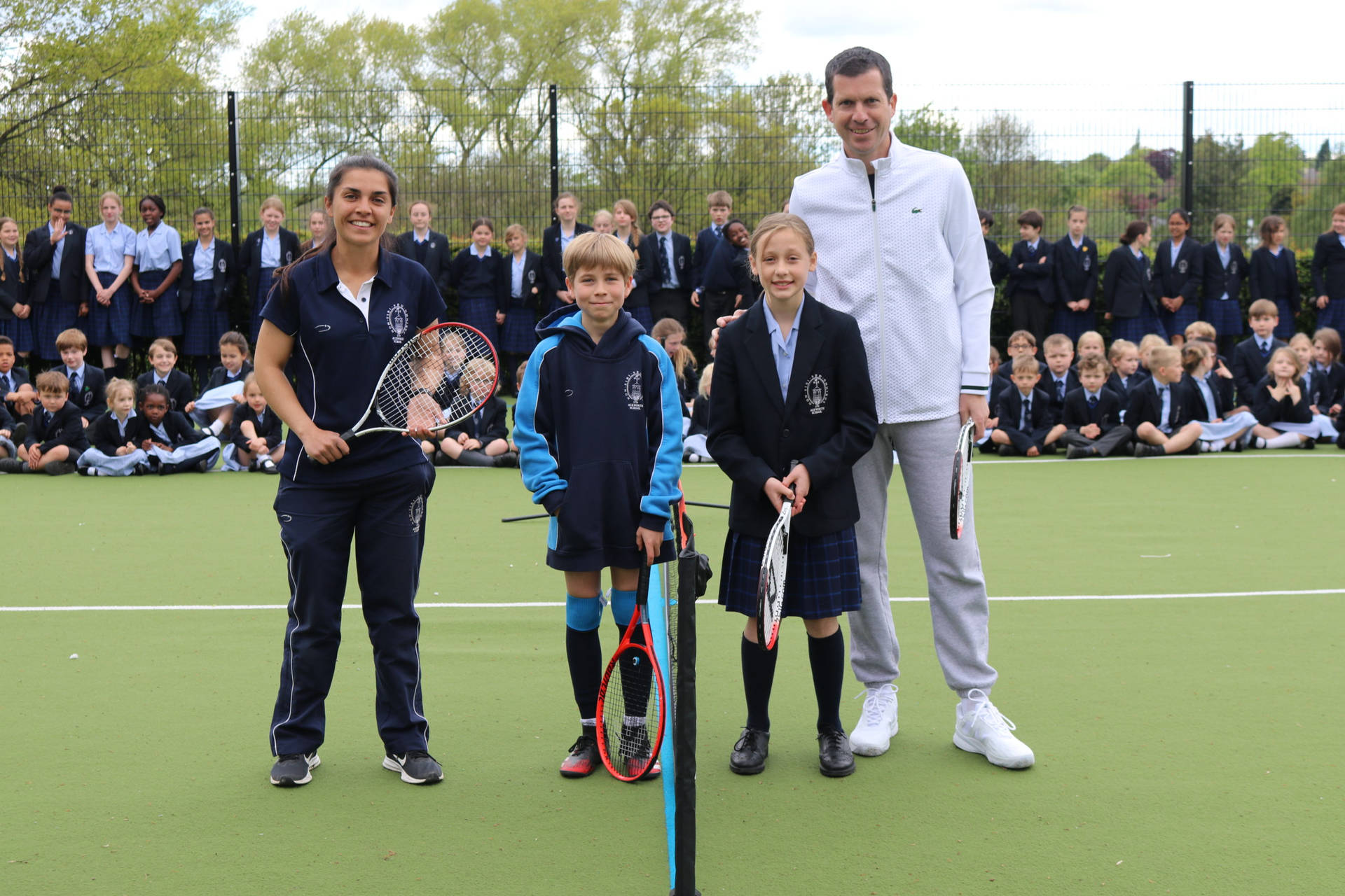 Tim Henman With Students