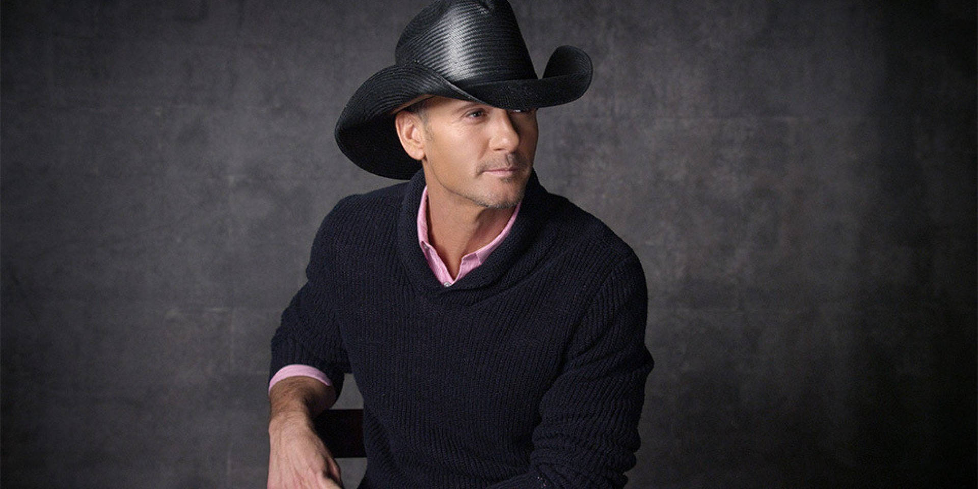 Tim Mcgraw Cowboy Hat Limewash Wall Background