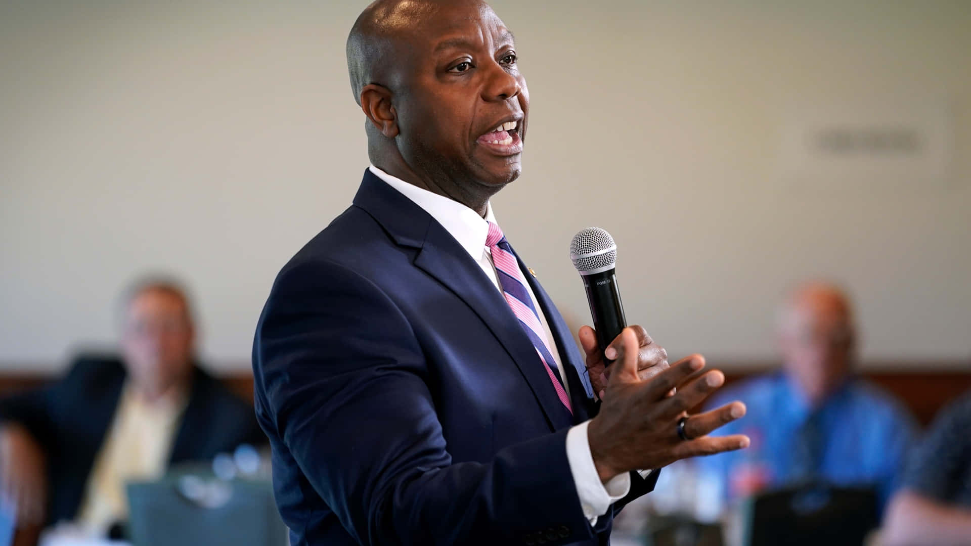 Tim Scott Delivering A Speech At A Public Event