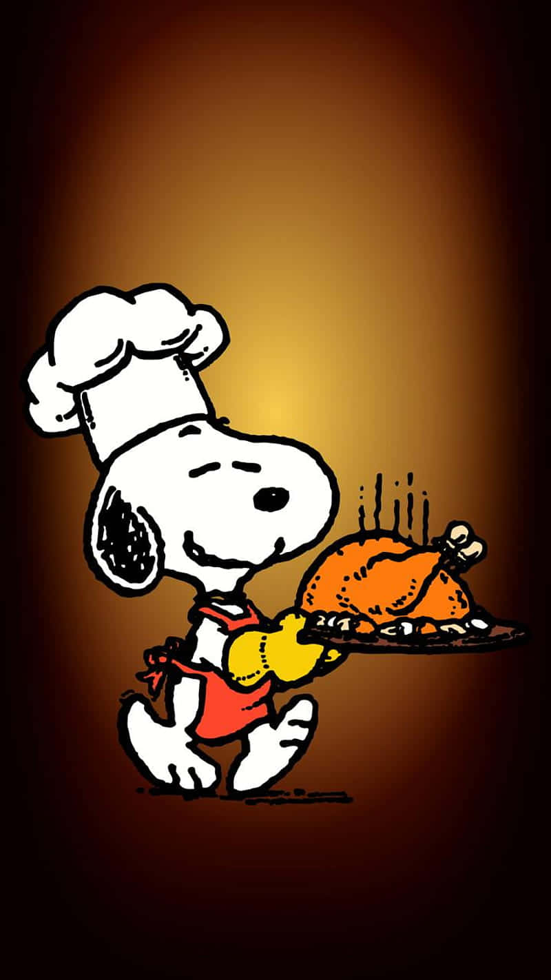 Time For Gratitude And Giving Thanks - Snoopy Is Celebrating Thanksgiving Background