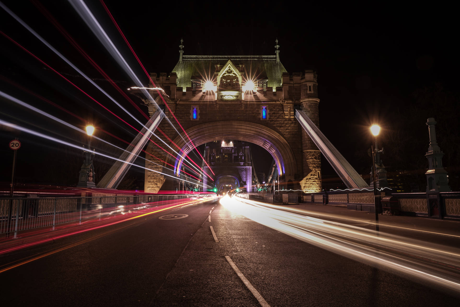 Time Lapse In Tower Bridge Background
