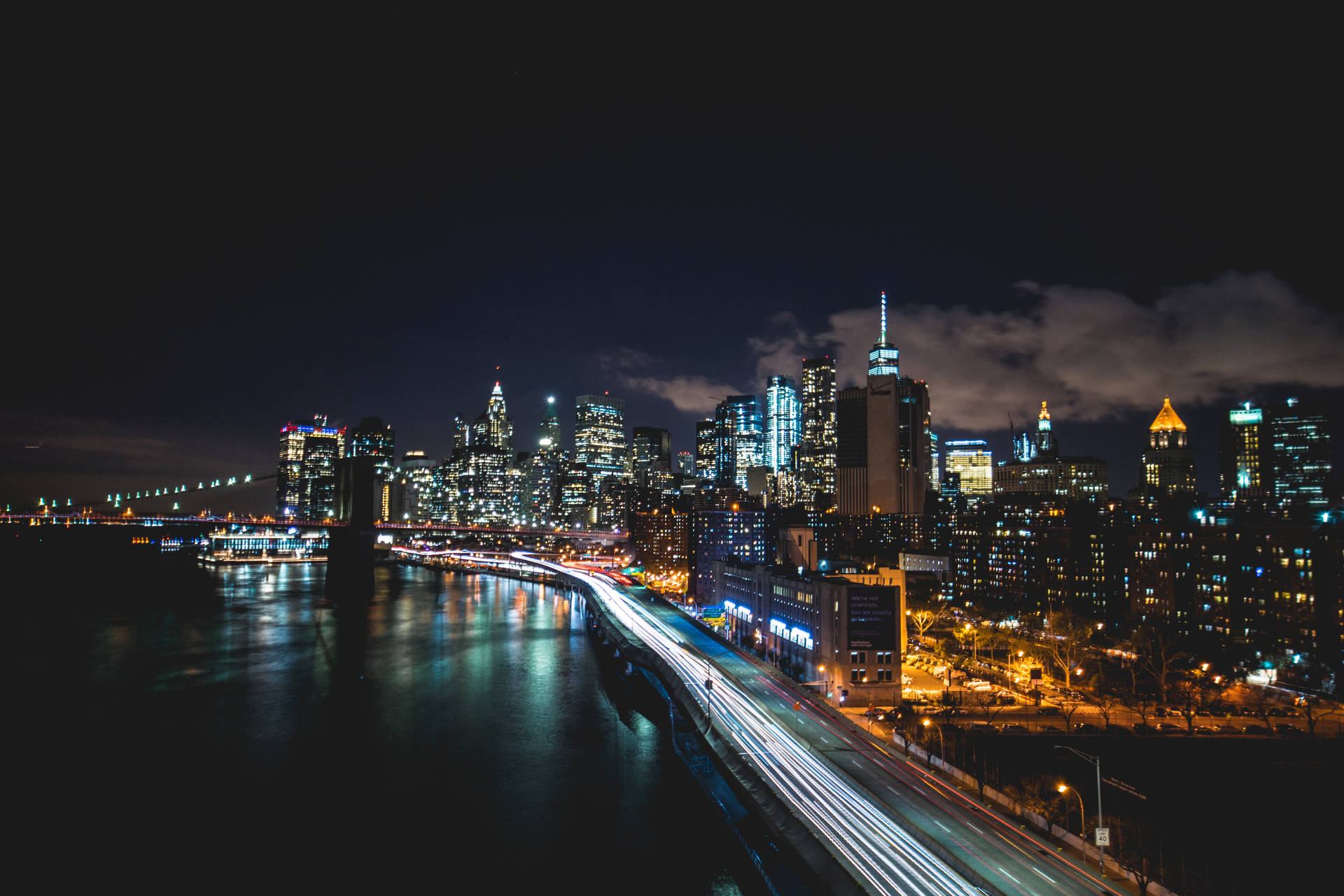 Time Lapse New York City Night View Background