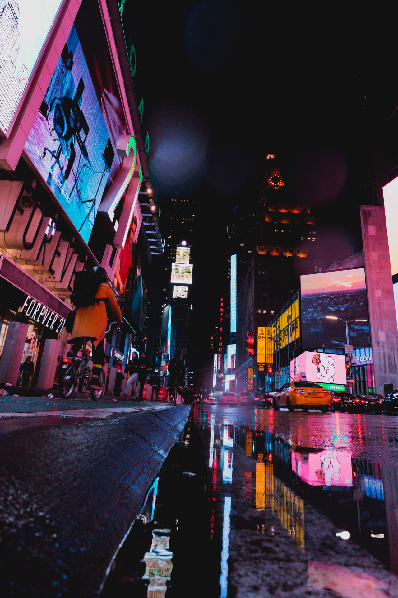 Time Square Lights Background