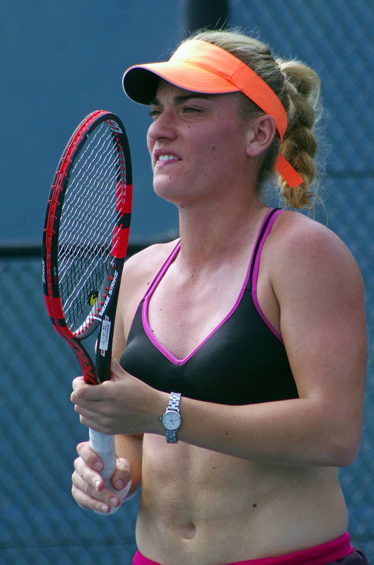 Timea Babos During Training Background