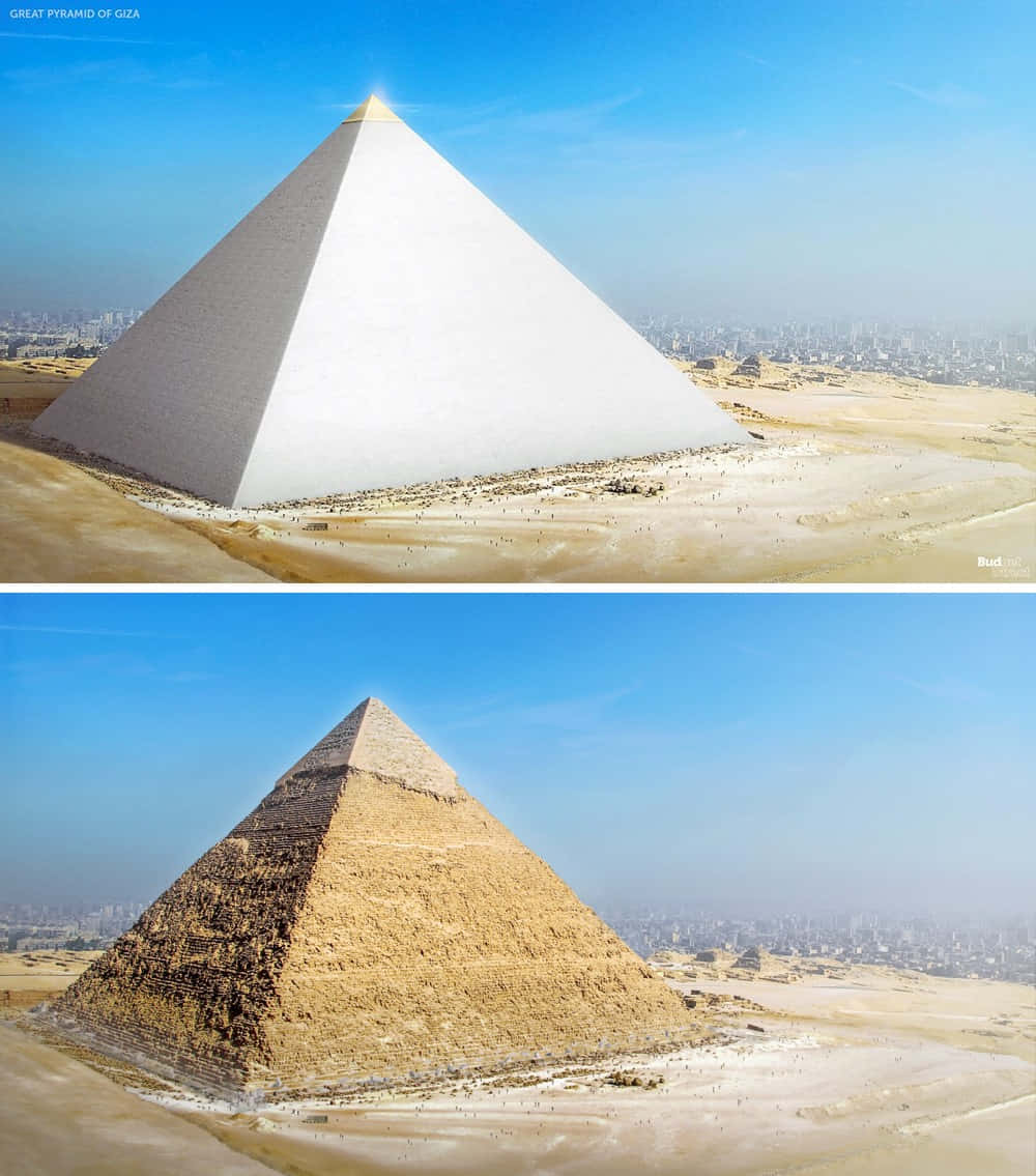 Timeless Grandeur - The Pyramids Of Giza Background