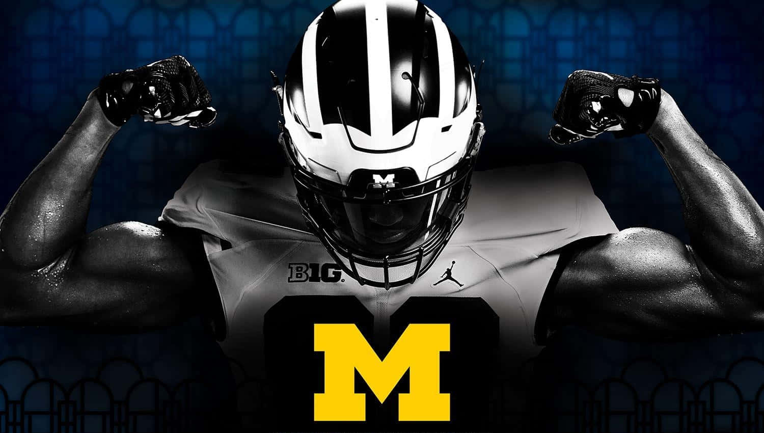 Timelines For Great Moments In Michigan Football Background