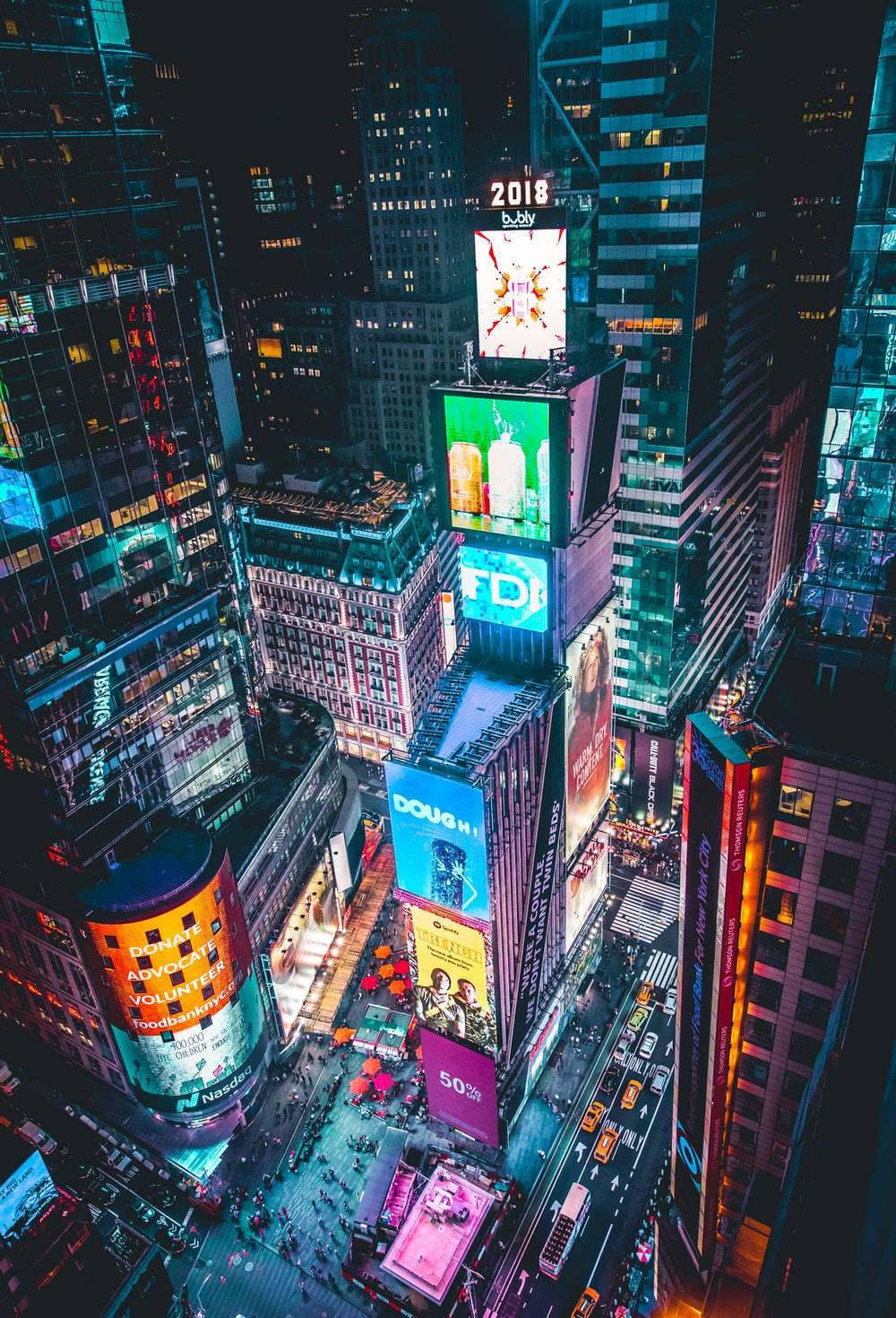 Times Square Aerial View Background