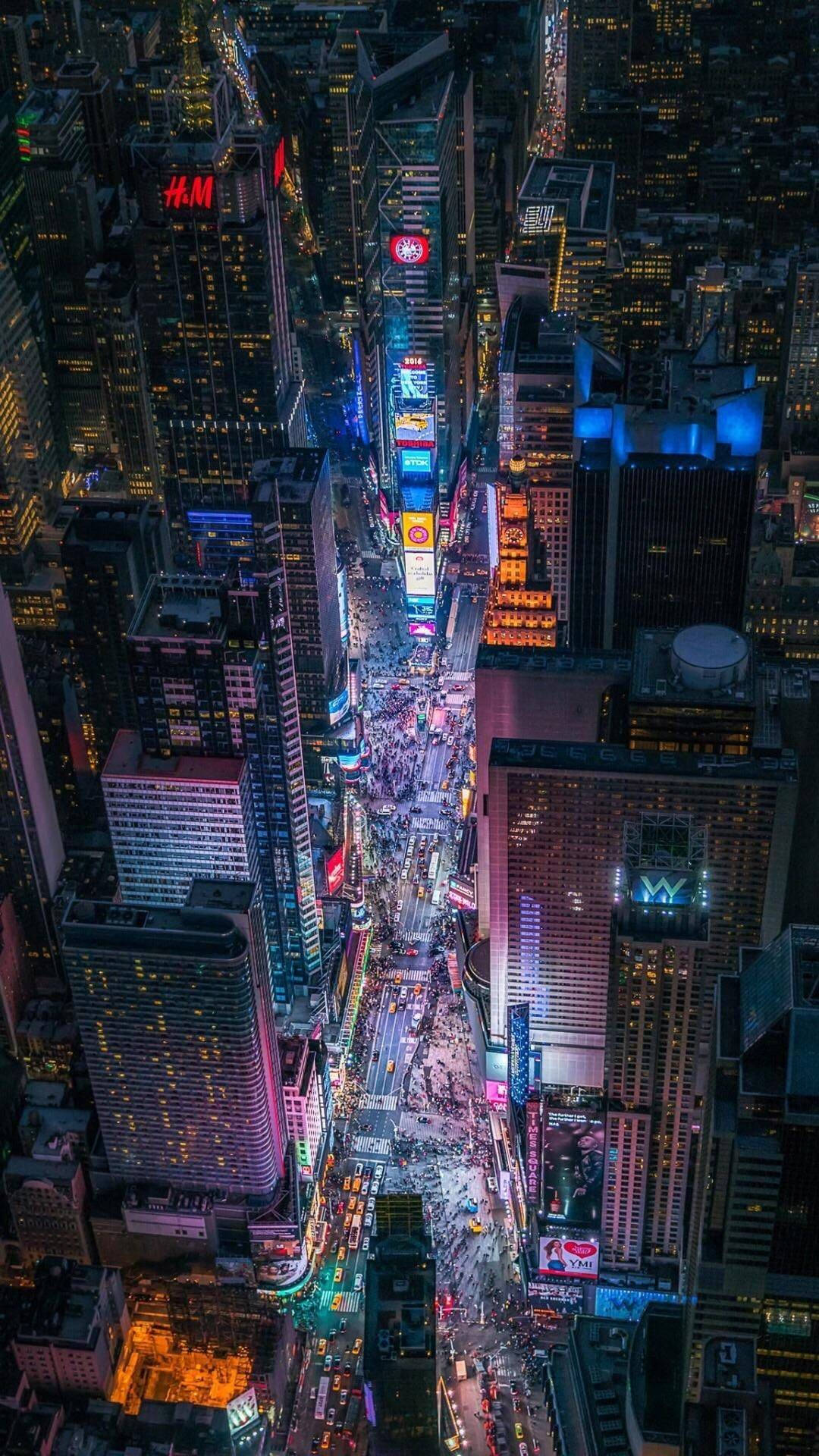 Times Square Buildings In New York City Background