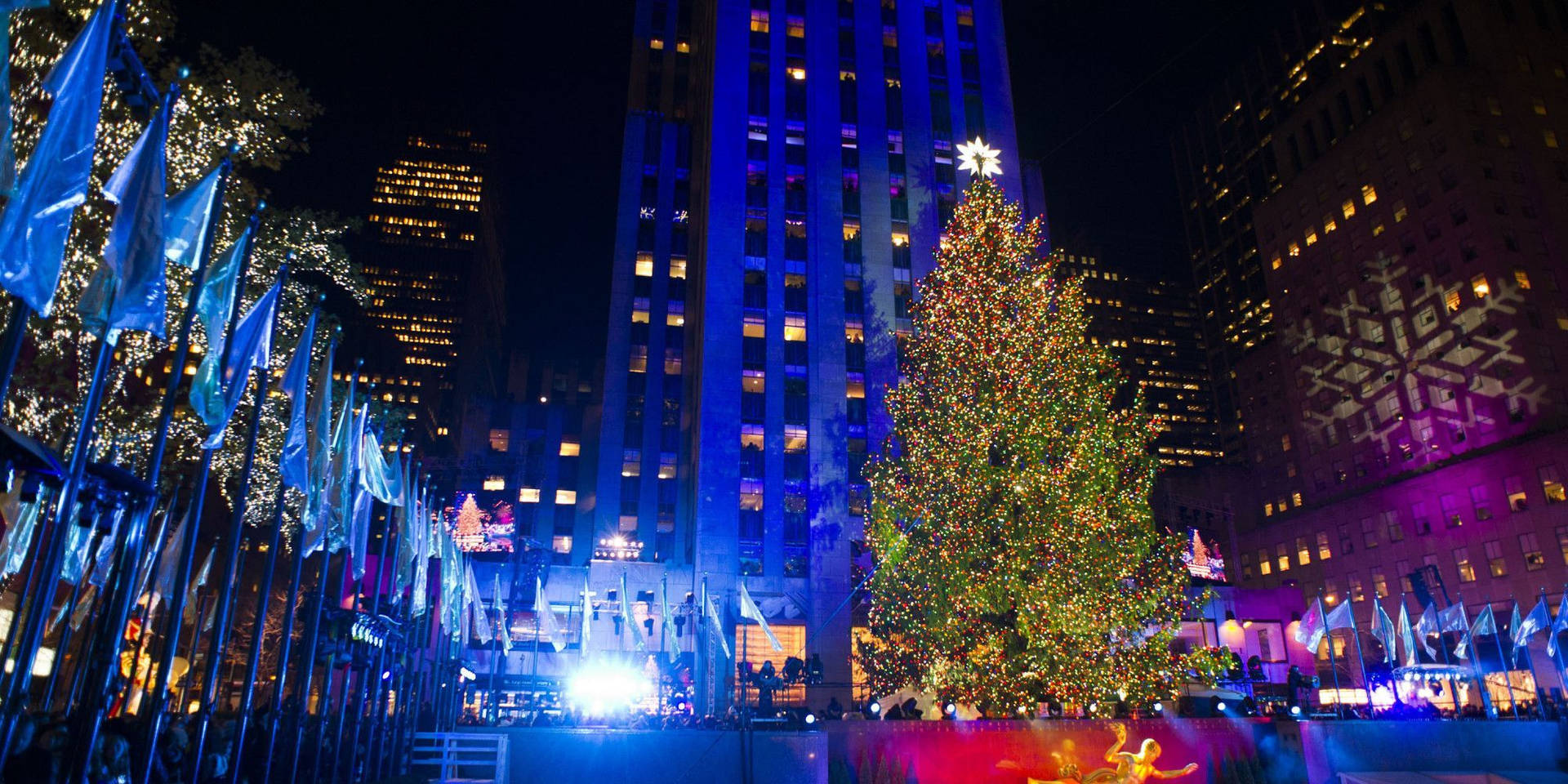 Times Square Christmas Season Background