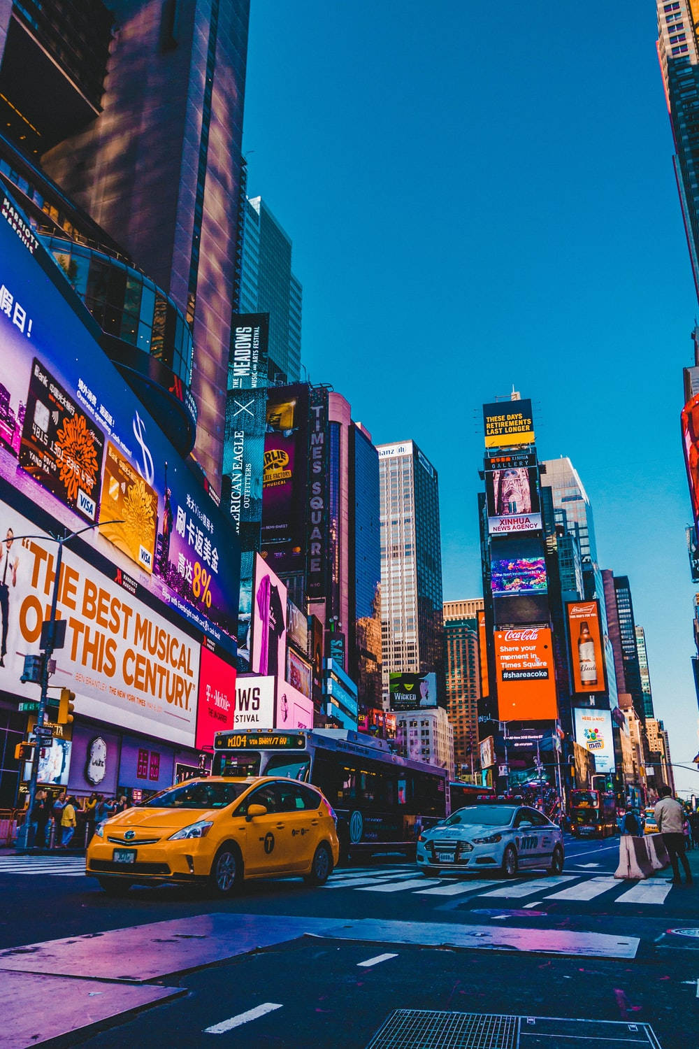 Times Square Clear Sky Background