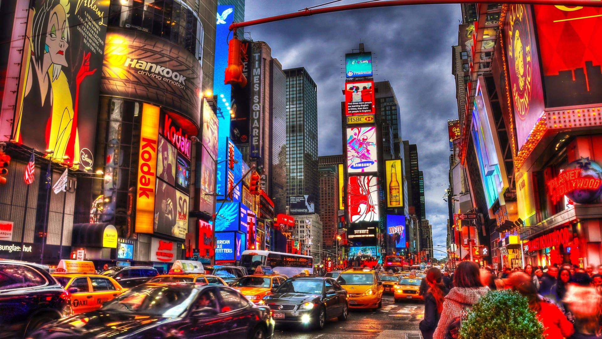 Times Square Colorful Lights