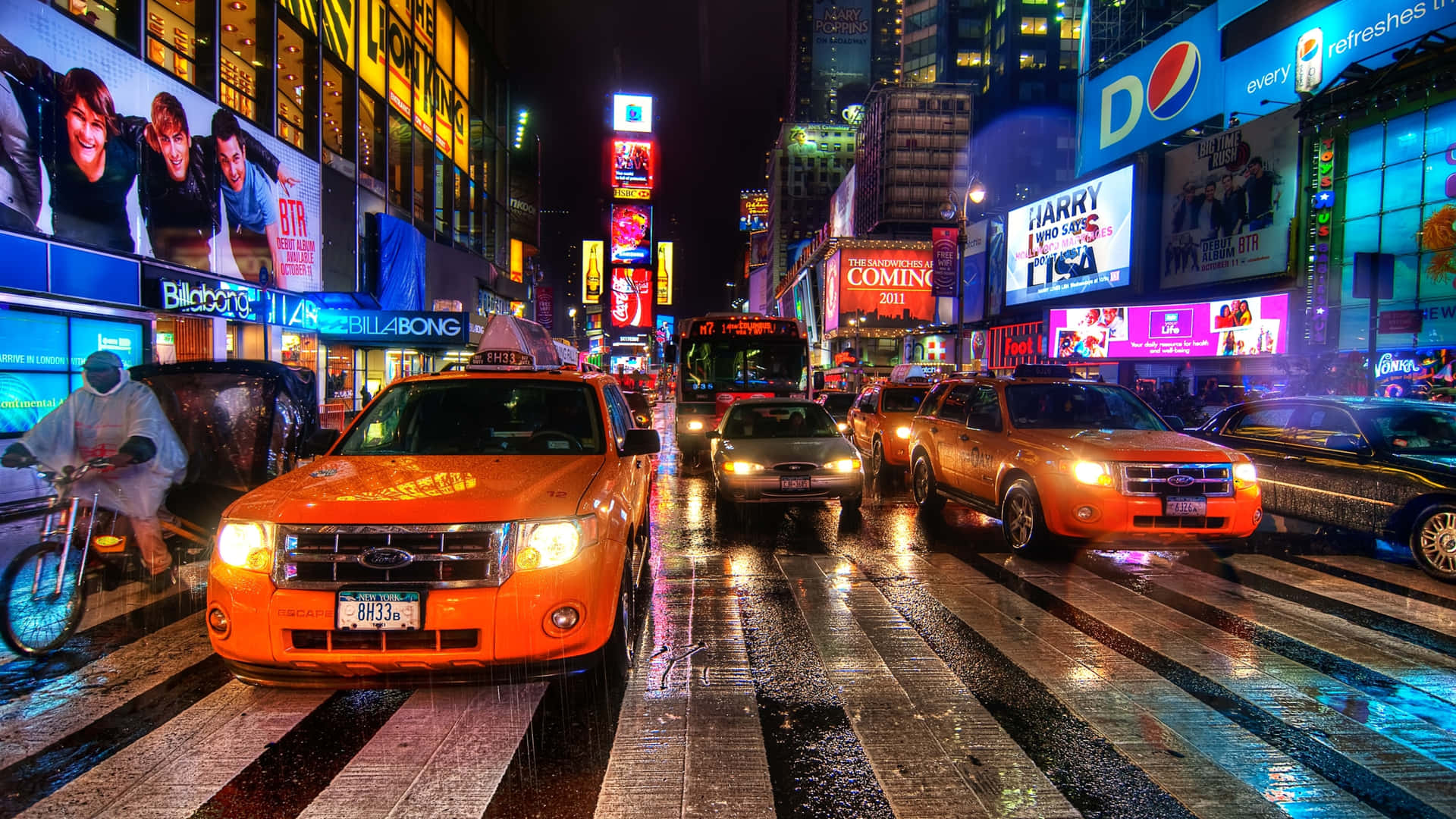 Times Square New York City At Night Background