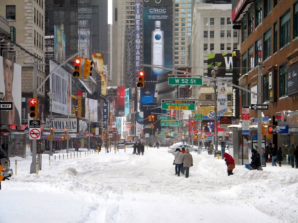 Times Square Snow