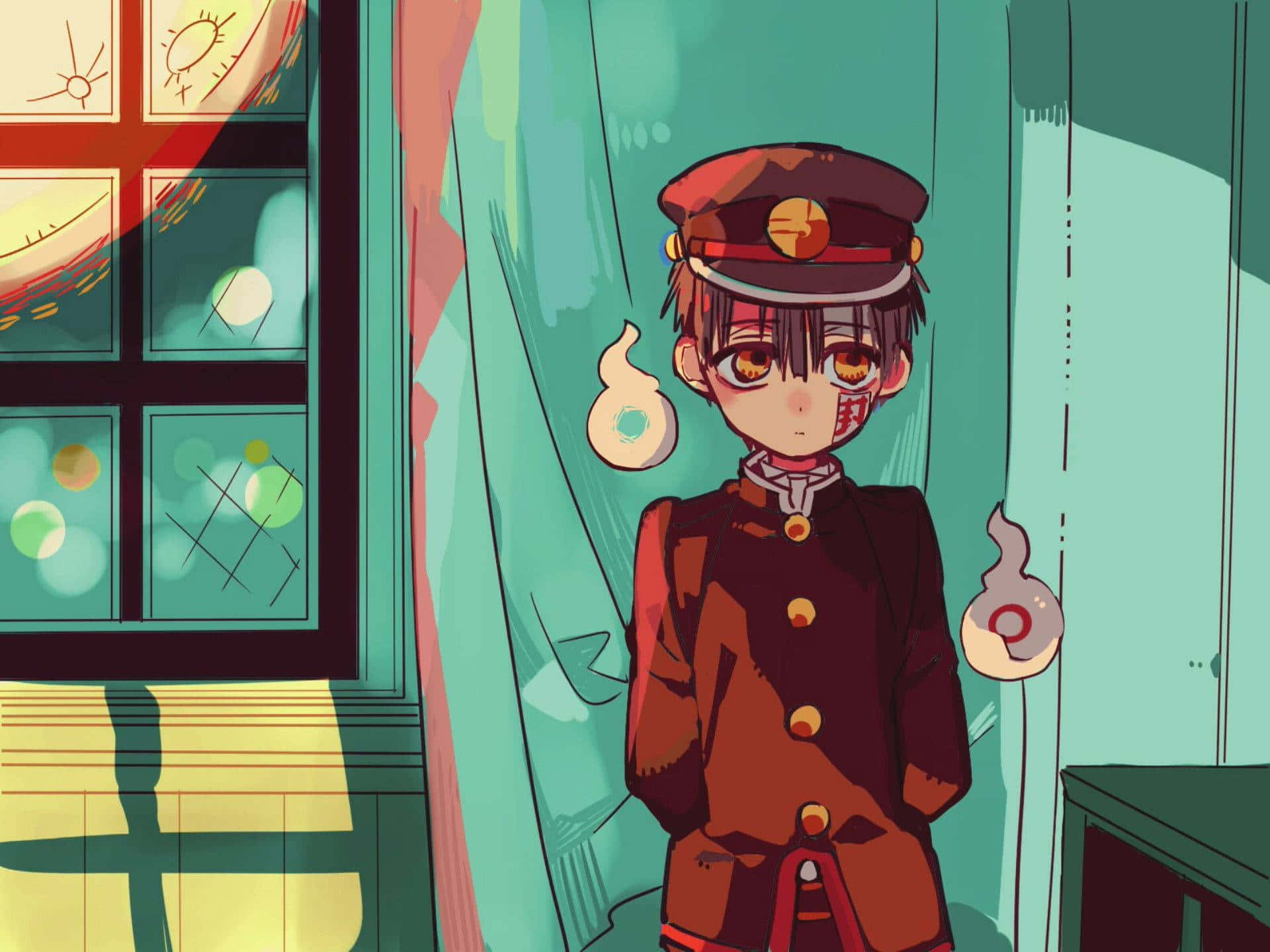Timid Uniformed Anime Character Background