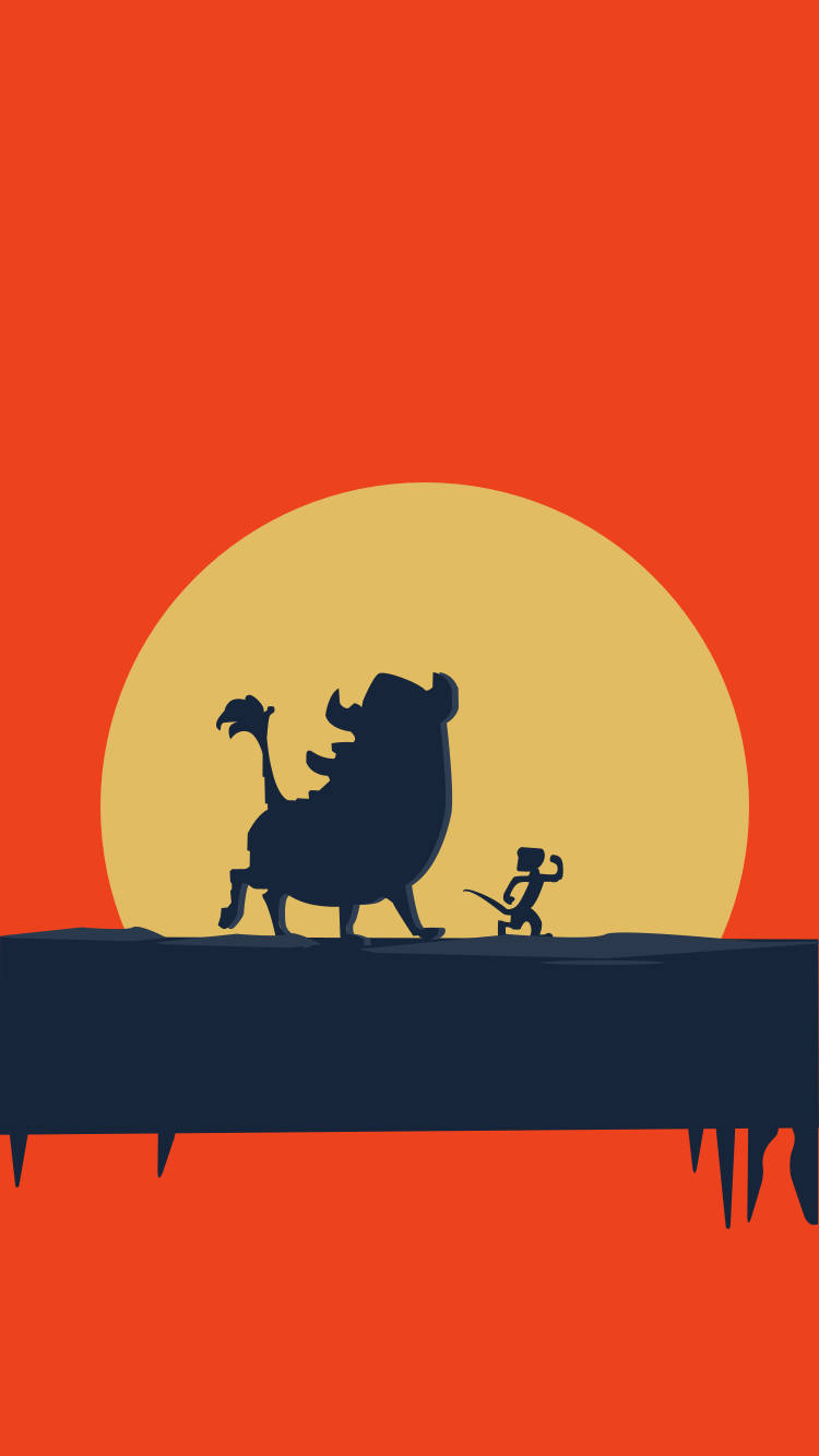 Timon And Pumbaa Cartoon Phone Background