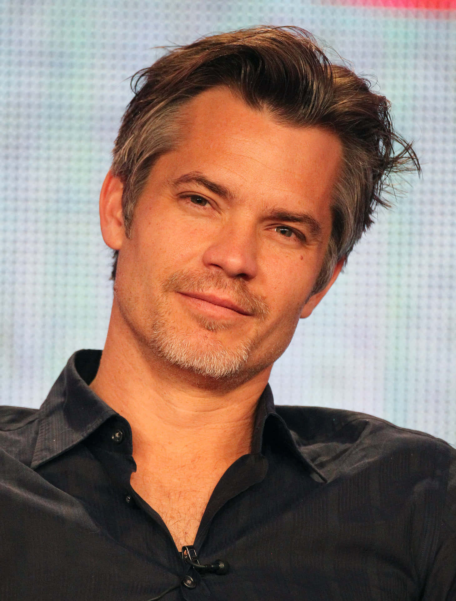 Timothy Olyphant Smiling In A Stylish Attire