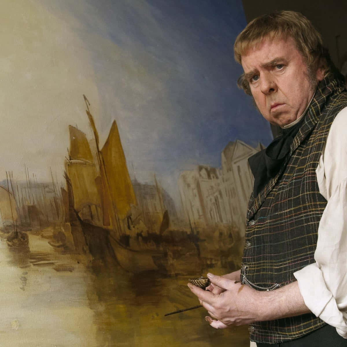 Timothy Spall Posing For A Portrait Background