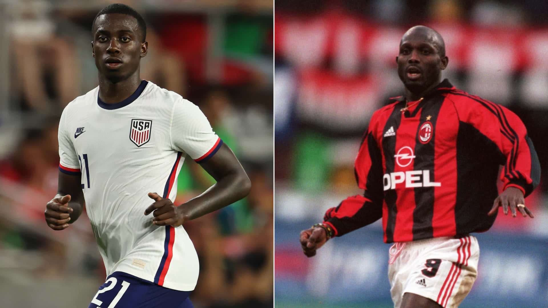 Timothy Weah And George Weah Comparison Background