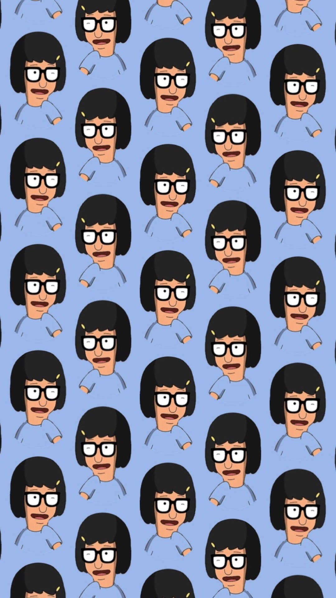 Tina Belcher Face Pattern Art Background