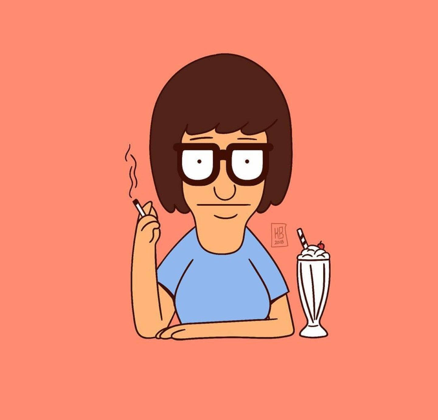 Tina Belcher Smoking Background