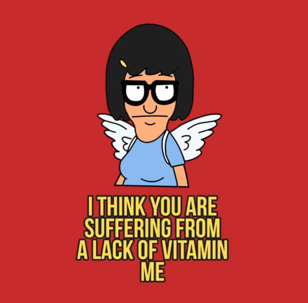 Tina Belcher With Angel Wings Background