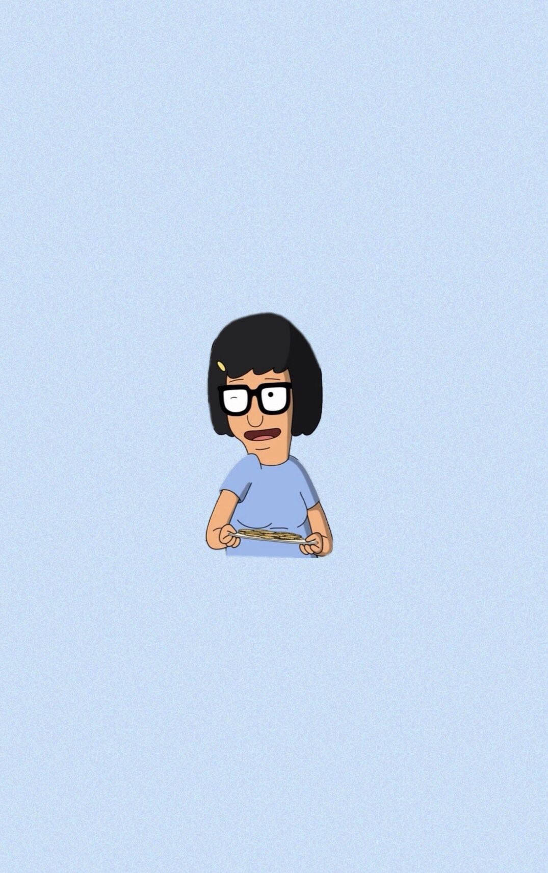 Tina Belcher With Plate Of Cookie Background