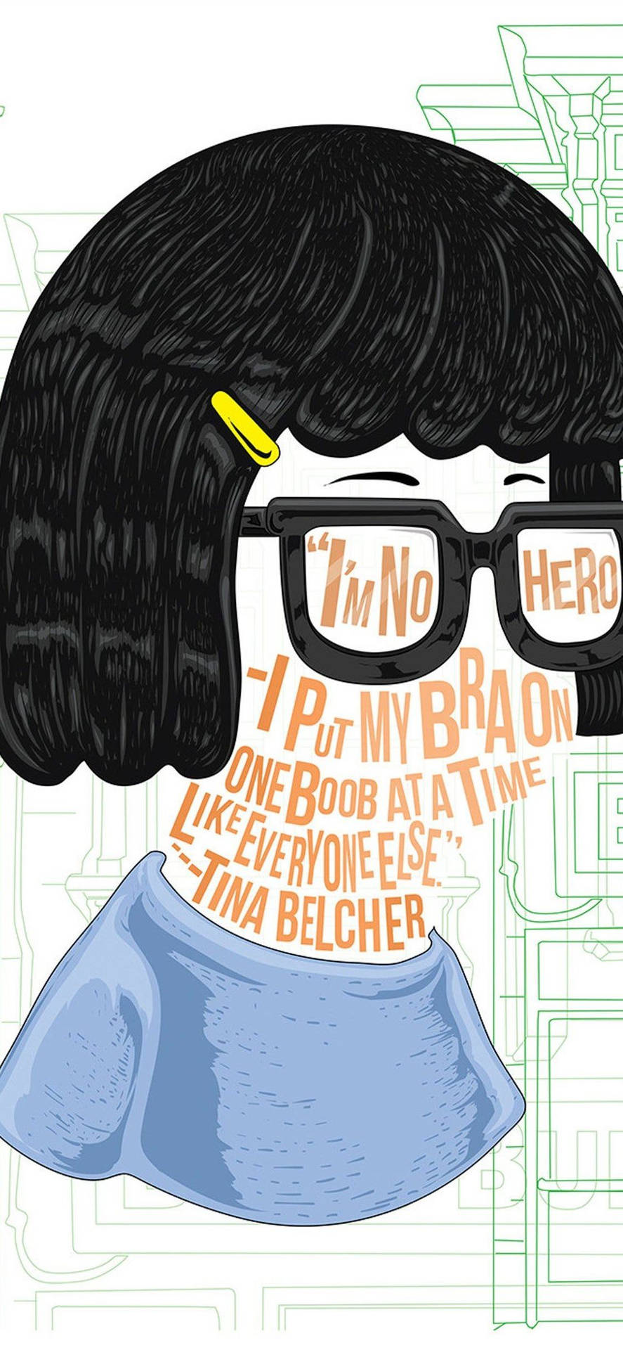 Tina Belcher Word Art Background