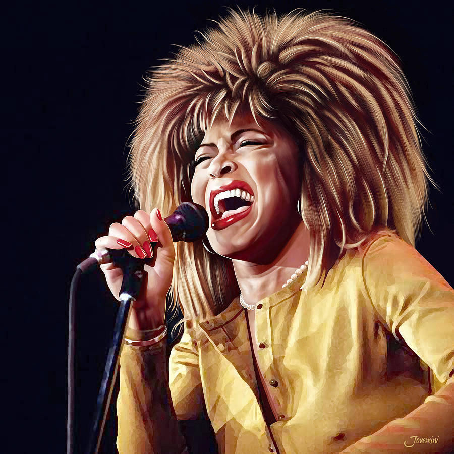 Tina Turner Portrait Digital Art Painting