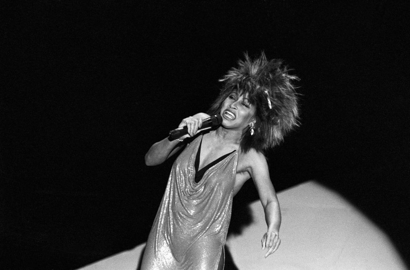 Tina Turner Stage Black And White