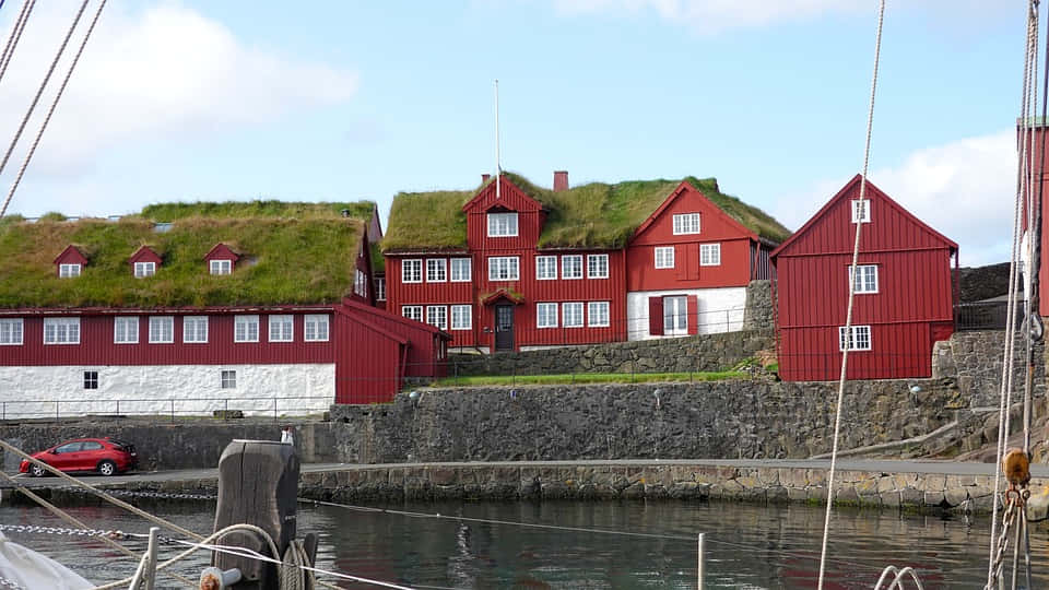 Tinganes From Boat In Thorshavn Background