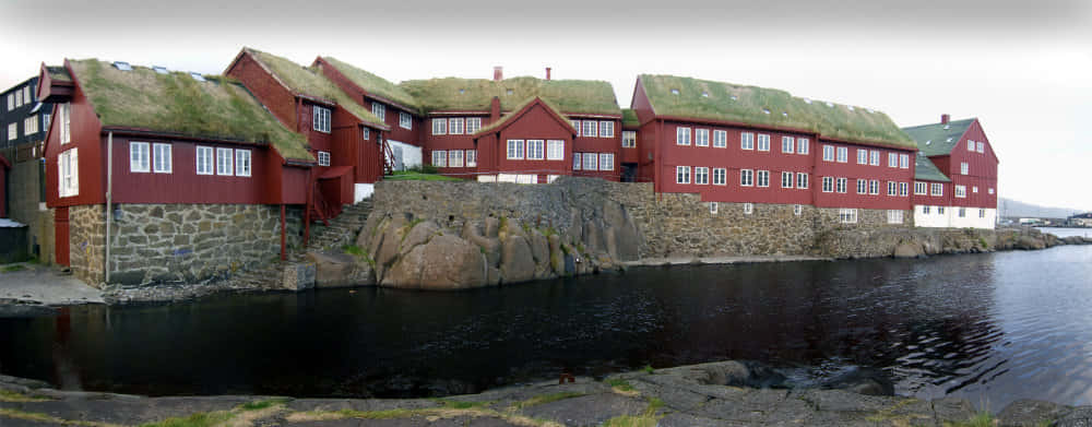Tinganes Panoramic Shot Background